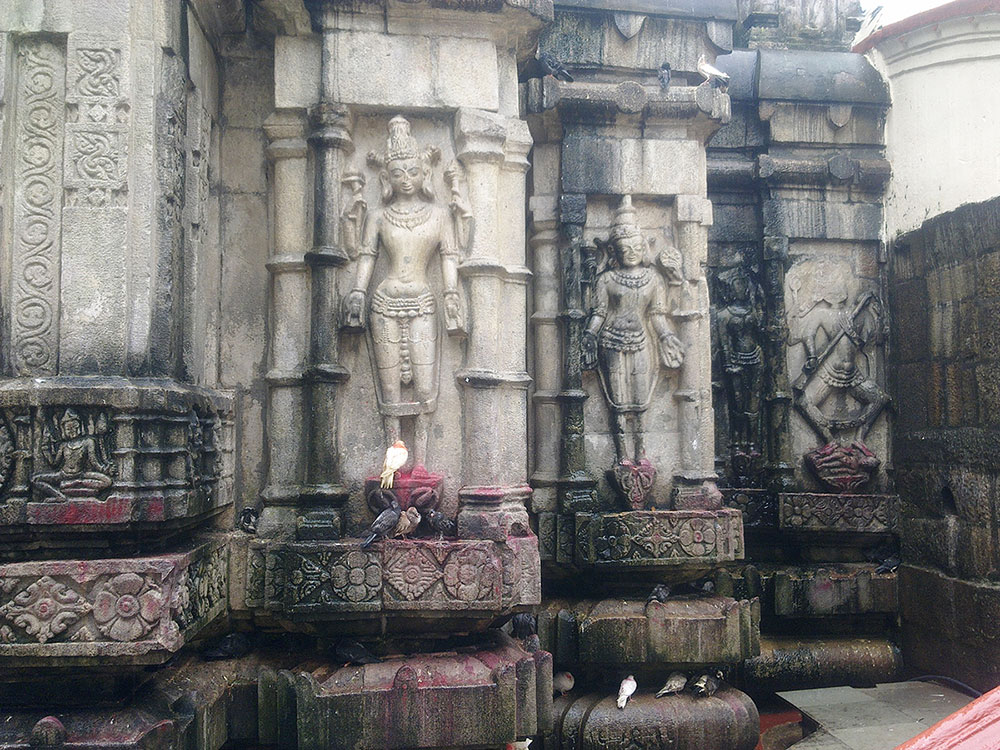 ६४ योगिनियों की मूर्तियां, कामाख्या मंदिर के दीवारो पर